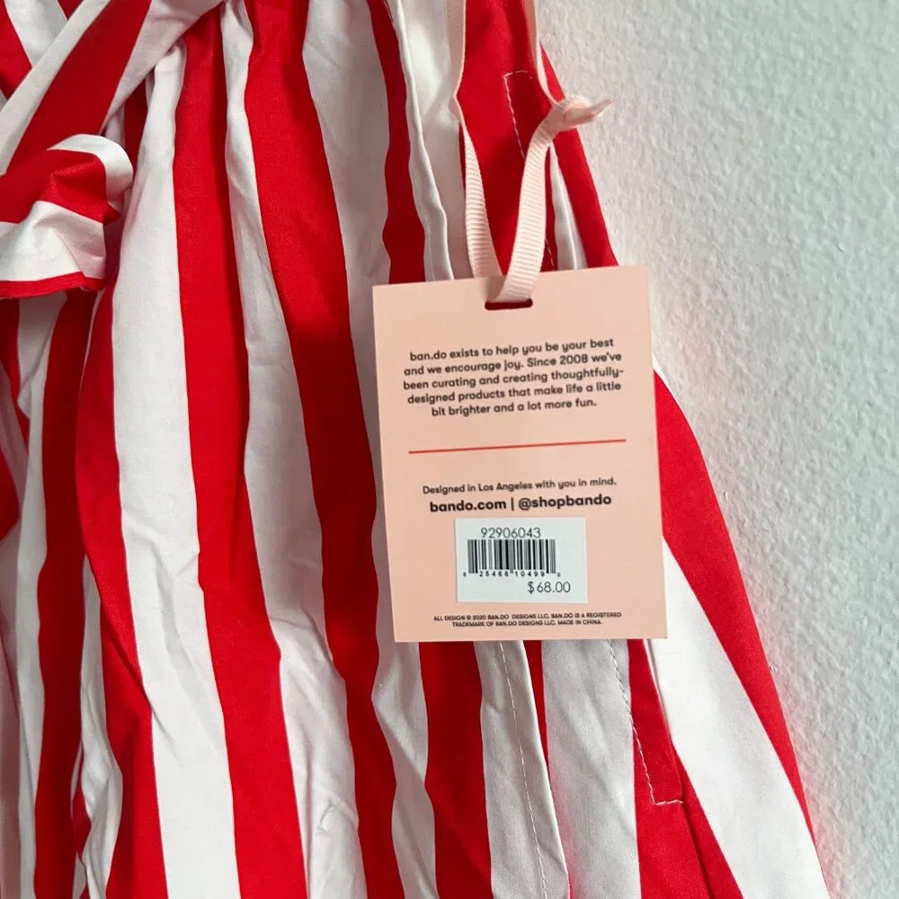 Ban.do Easy Wrap Skirt in Red & Ivory Stripes - Picture 3 of 7